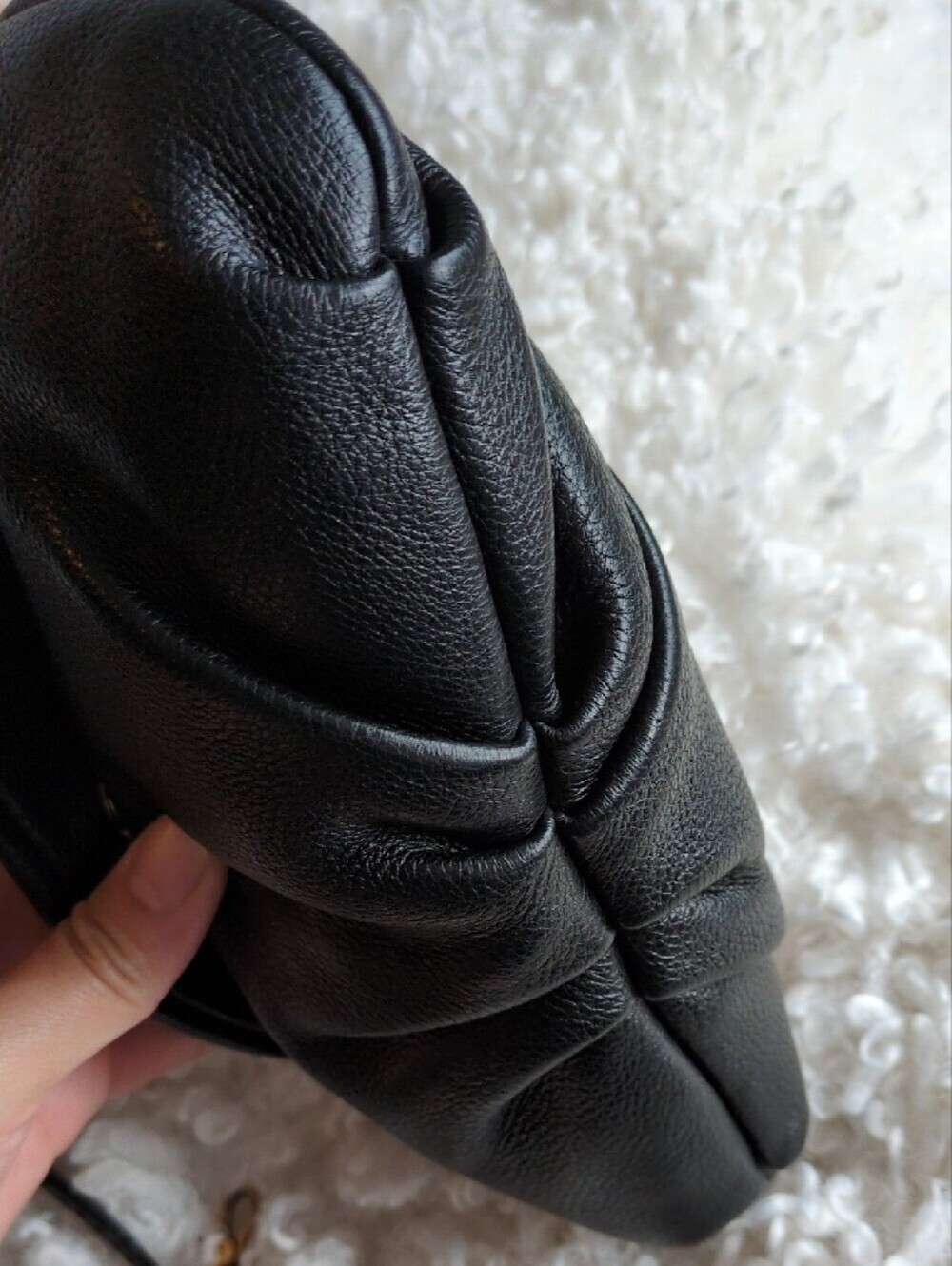 Marc by Marc Jacobs Black Leather Crossbody with Gold Chain Detail - Picture 4 of 8